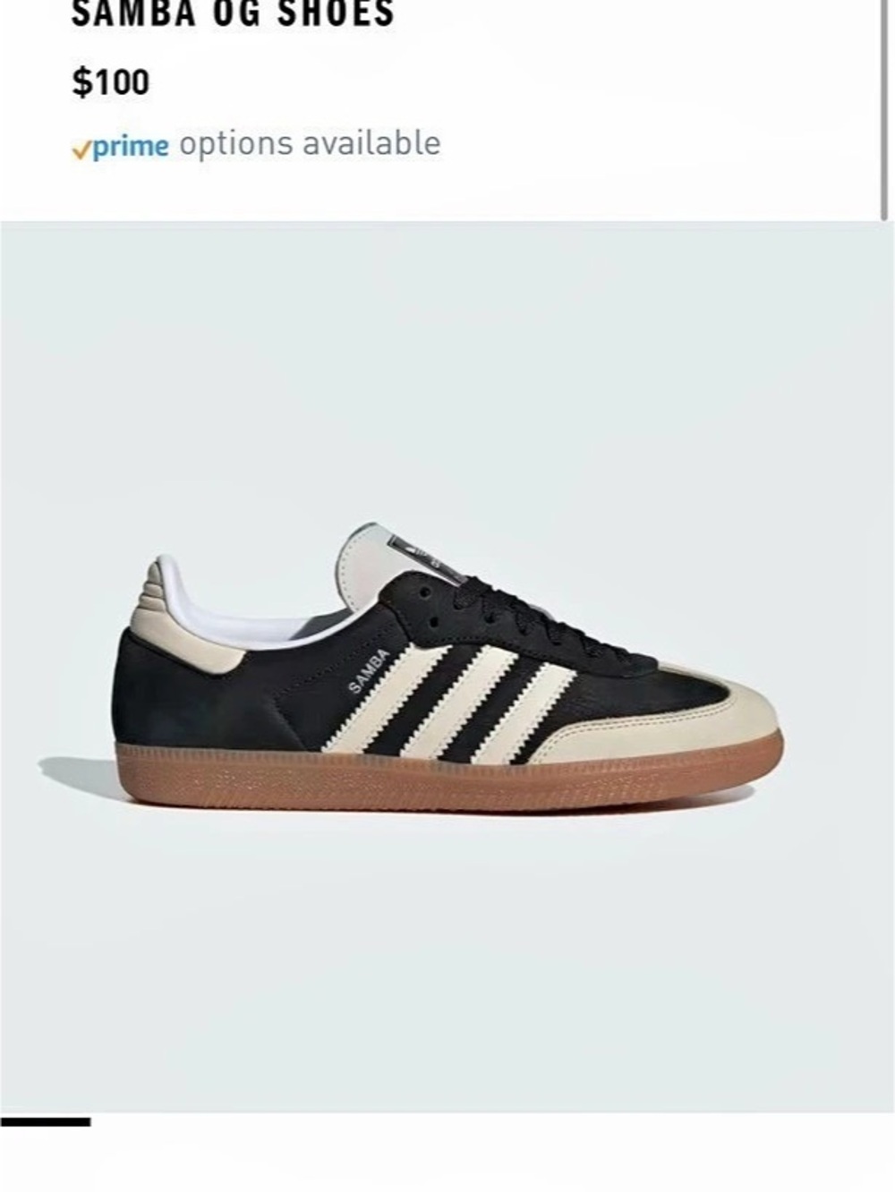 adidas Samba OG Black & White Sneakers